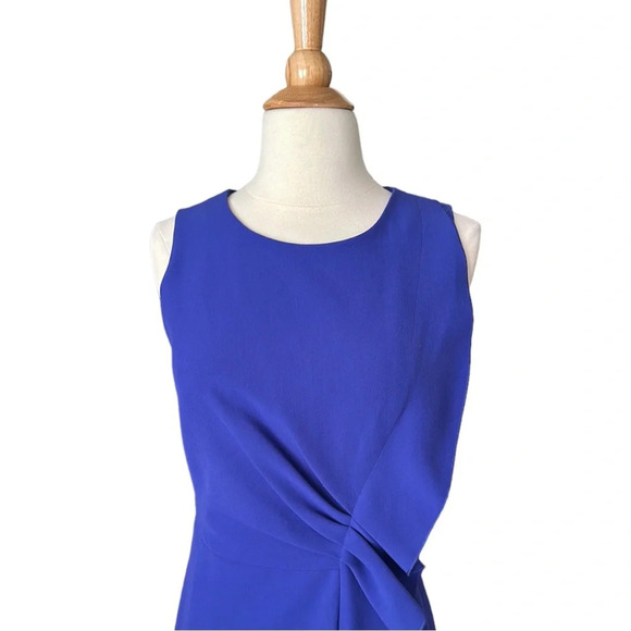 HALSTON HERITAGE Dress Ruched Ruffle Front Career Chic Office Siren Dress Size 2 - Picture 2 of 16